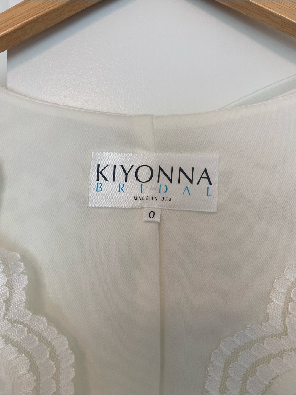 Kiyonna Bridal Dress Midi Size 0X Large Ivory Lace Day Dress Short Sleeves 10/12 - Picture 4 of 11
